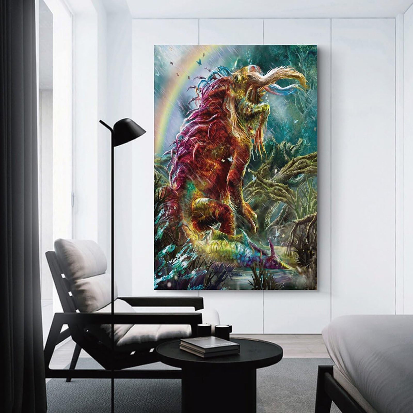 Amazon.co.jp: エルフモンスターの (1585) キャンバスポスター幻想的な